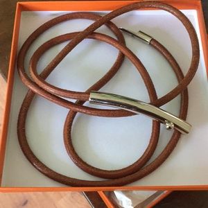 Vintage Hermès wrap belt with Palladian hardware